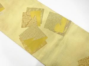 色紙散らしに古典柄模様織出し袋帯